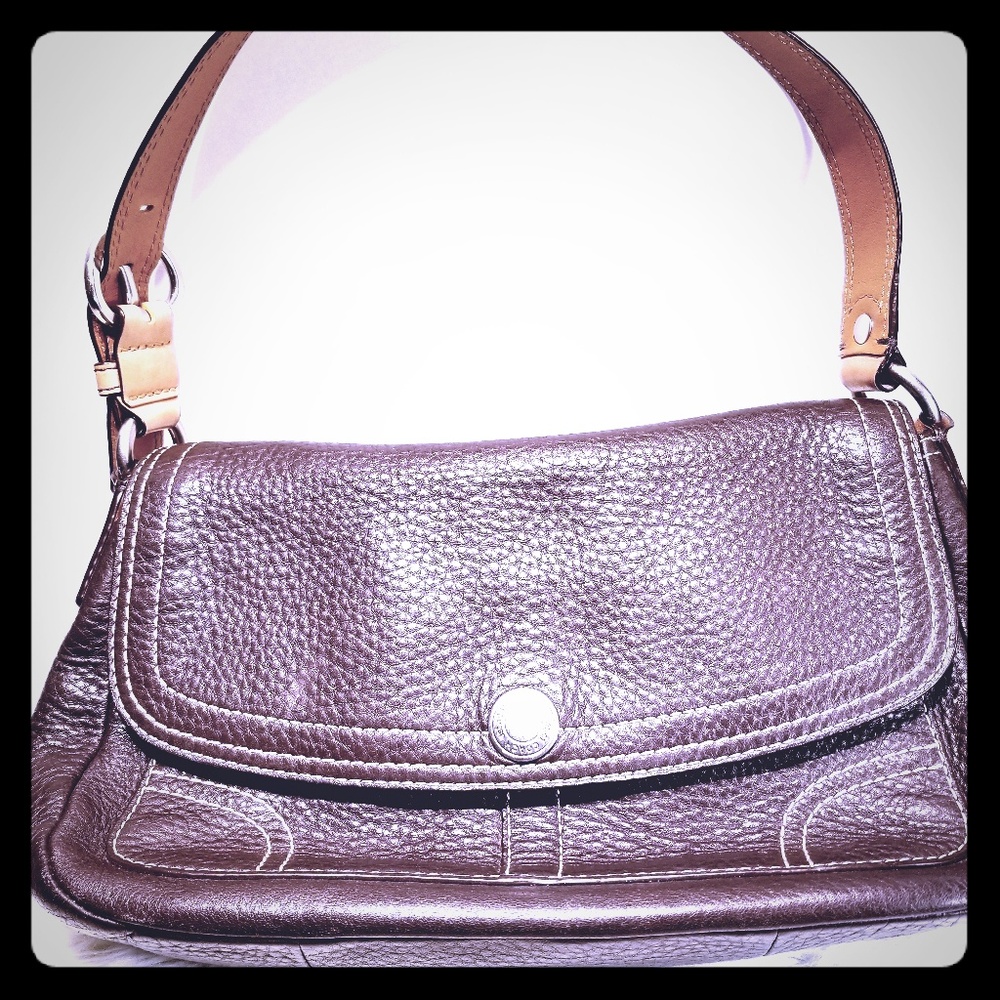 Coach  Pebbled Leather Shoulder Bag